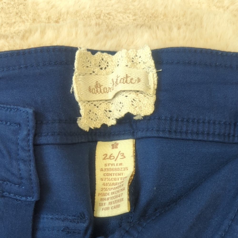 Altar'd State Button Blue Shorts - Picture 2 of 4